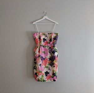 J Crew Silk Strapless Dress with pockets